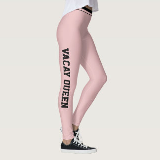 Legging Diversão de Férias Personalizada Classe Rosa Bege