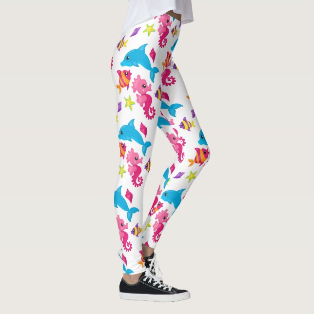 Legging Diversão de golfinhos - Pernas (Direita)