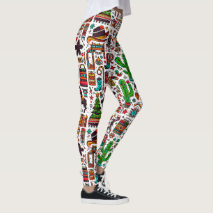 Legging Diversão do Natal do padrão ocidental