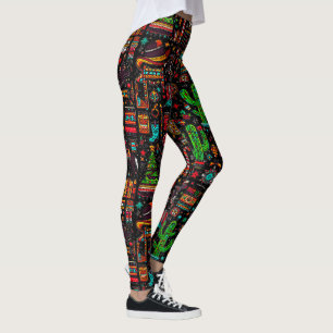 Legging Diversão do Natal do padrão ocidental
