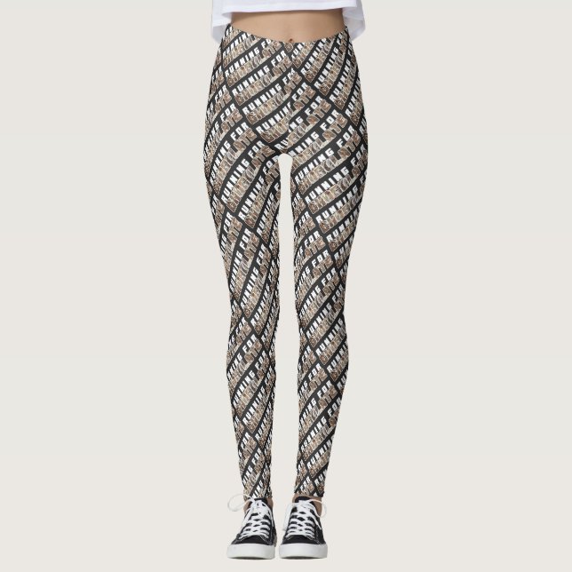 Legging Diversão E Funk Correndo Para Design de texto De C (Frente)