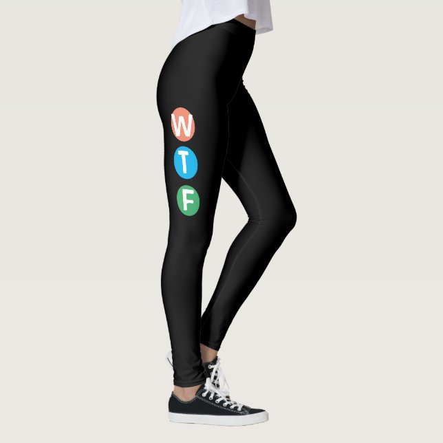 Legging Diversão e Na moda WTF Legging, Workout mais quent (Direita)