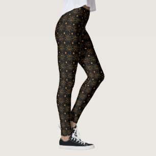 Legging Diversão Laranja Mão Branca Desenhada Sorriso Fa