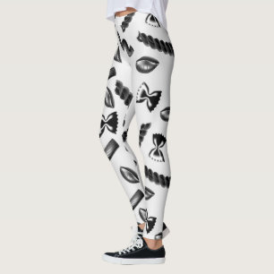Legging Diversidade de Massa Cinza Comida Itália Amante Fo