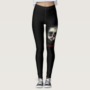 Legging Divertido Bonitão AF Gótico assustador Doll Face H