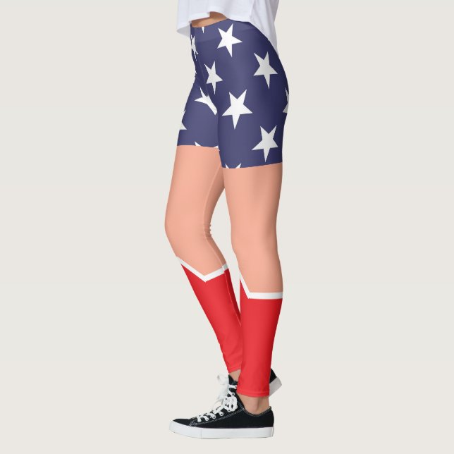 Legging DIVERTIDO! 🦸‍♀️Leggings de Estilo Super-Herói – V (Esquerda)