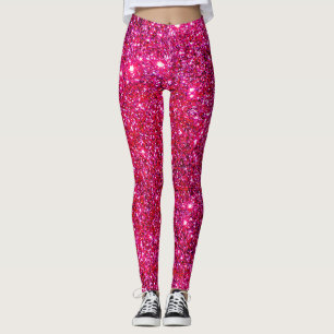Legging Divertimento na moda da forma cor-de-rosa Sparkly