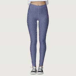 Legging DIY BG LG Azul Navy Chevron ZigZag Listra Cinza