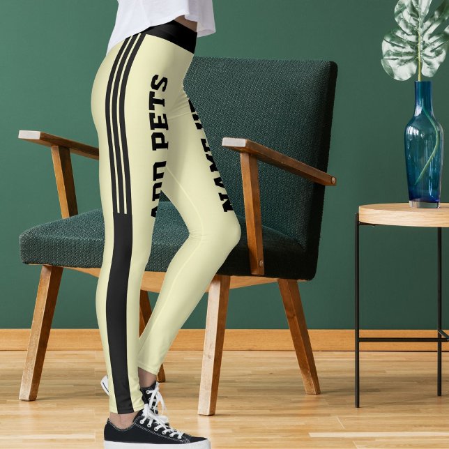 Legging DIY Modern Animal Lover Pet Friends Cat Mom Cream (Criador carregado)