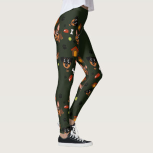 Legging Do minuto do Pin caneleiras do Pinscher diminuto