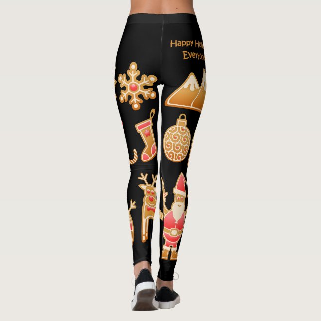Legging Doce Design de pão de Natal (Verso)