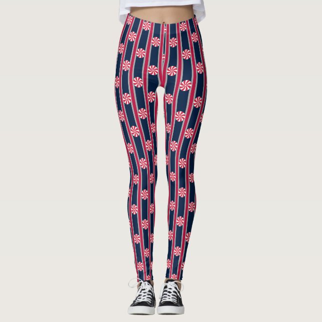 Legging Doces de hortelã-pimenta Rico (Frente)