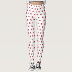 Legging Doces festivos do redemoinho do peppermint do