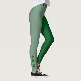 Legging Dois Tone Shamrock Irish Lucky Charm