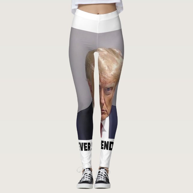 Legging Donald J Trump Mug Shot - Nunca Renda Longa Venda (Frente)