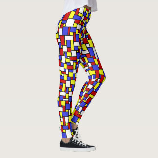 Legging Doodle inspirado na Mondrian