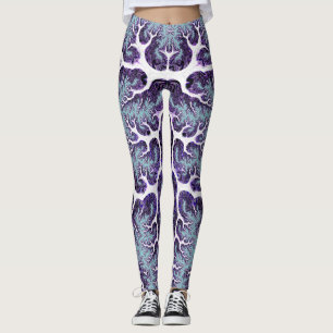 Legging DORMIR DOCE ~ Púrpura Azul Branco 3D ~