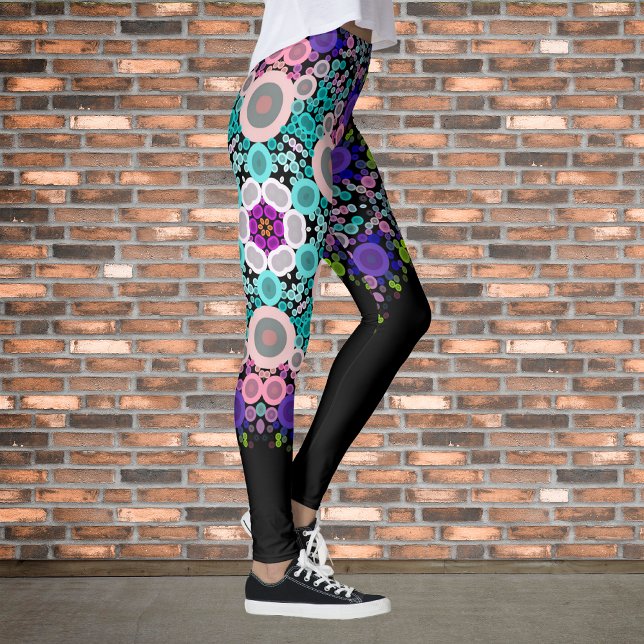 Legging Dot Mandala Flor Azul Verde e Rosa (Criador carregado)