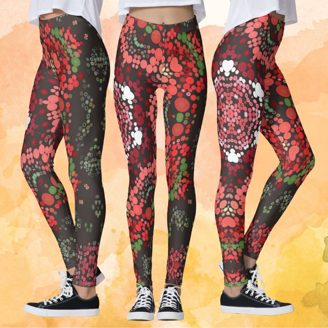Legging Dot Mandala Red Green e White (Criador carregado)