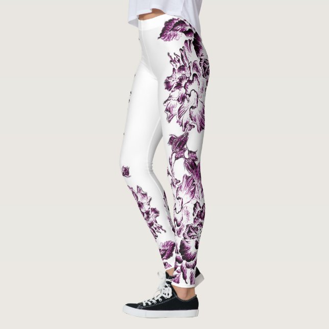 Legging Double Hibiscus Purple  (Esquerda)