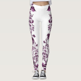 Legging Double Hibiscus Purple
