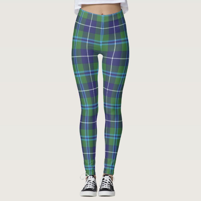 Legging Douglas Xadrez Tartan Clan Pattern (Frente)