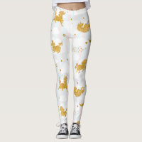 Dourada Glitter Unicorn Pattern Girly Yoga Running