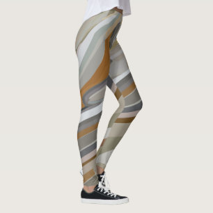 Legging Douradas faixas de pedra na Cinza