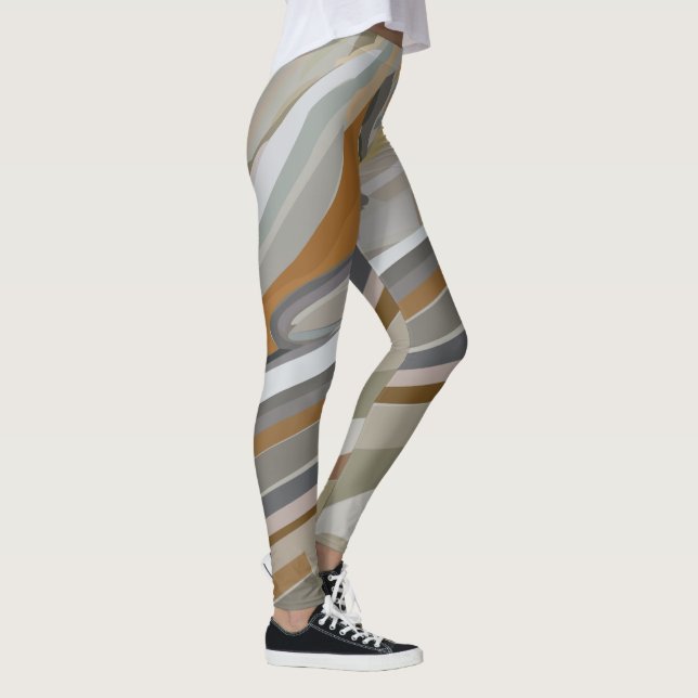 Legging Douradas faixas de pedra na Cinza (Direita)