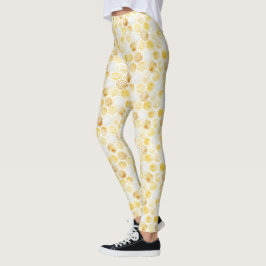Legging Dourado amarelo alveolado