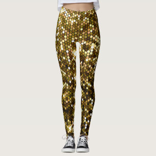 Legging Dourado brilho: fundo brilhante.