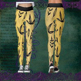 Legging Dourado e negro deixa arte moderna chinesa minimal