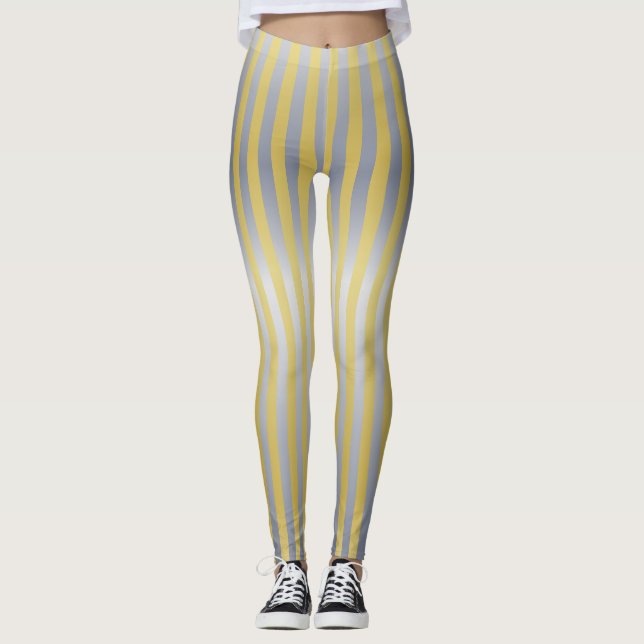 Legging Dourado e Prata (Stripes) (Frente)