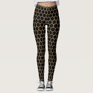 Legging Dourado e preto