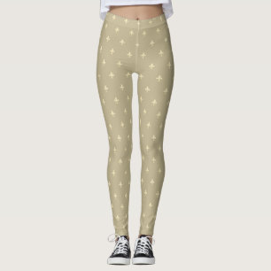 Legging Dourado Fleur-de-Lis Latte Brown