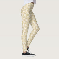 Dourado padrão de arte deco em branco