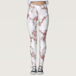 Legging Dourado padrão de mármore brilhante de rosa branca<br><div class="desc">Este padrão mármico e glamouroso é uma tendência e uma reviravolta única num padrão clássico. Os mármores estão toda enfurecidos neste momento e este design original foi infundido com veias de mármore de rosa dourado imprimidas em pedra branca. É a escolha perfeita para a mulher elegante, na moda e contemporânea....</div>