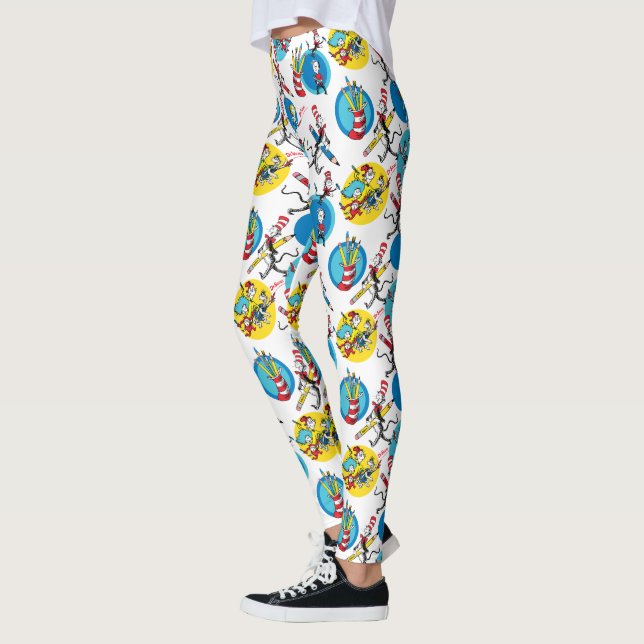 Legging Dr. Seuss | Caracteres Com Pencils (Esquerda)