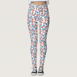 Legging Dr. Seuss Coisa Um Coisa Dois Padrão da Bandeira