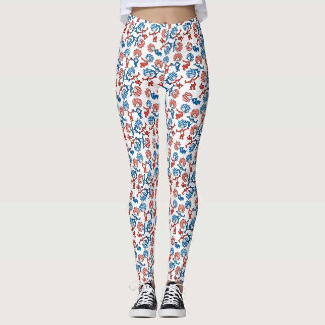 Legging Dr. Seuss | Coisa Uma Coisa Dois Padrões de Bandei (Frente)