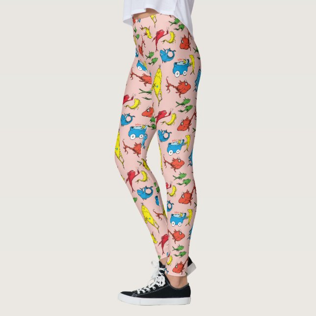 Legging Dr. Seuss | Um Peixe Dois Peixes Padrão (Esquerda)