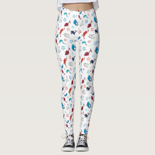 Legging Dr. Seuss Um Peixe Dois Peixes Padrão de Estrela
