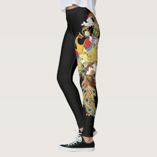Legging Dragão chinês e fênix