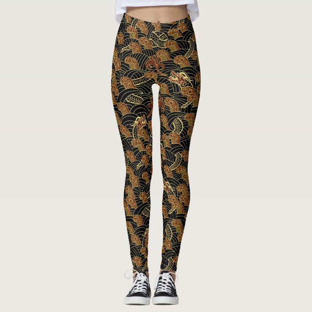 Legging Dragão Escondido Tradicional Oriental (Frente)