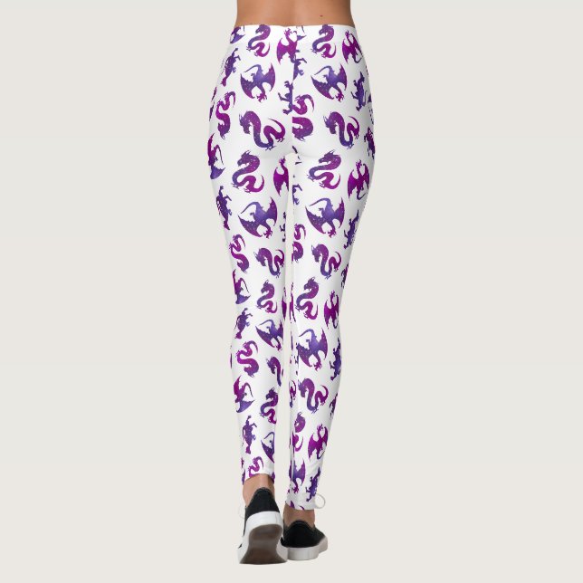 Legging Dragão Espacial Rosa e Roxo (Verso)