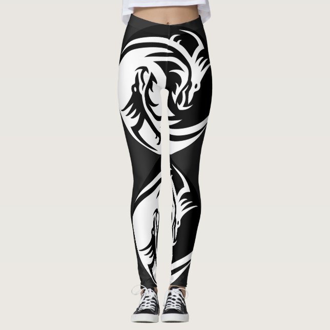 Legging Dragões de Yin Yang (Frente)