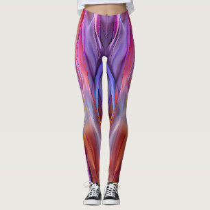 Legging "Dreamscape Waves" Arte Abstrato Contemporânea