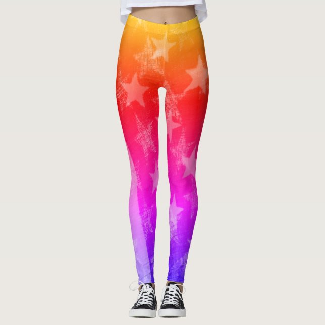 Legging Duas bandeiras retroiluminadas dos EUA (Frente)