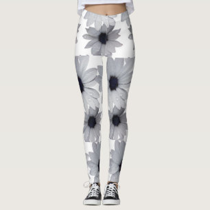 Legging duas flores brancas