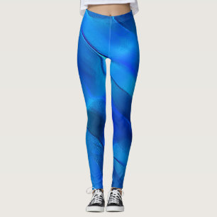 Legging Dunas metálicas em cores azuis vívidas
